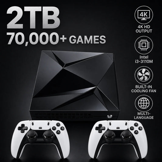 NEW 2TB Pico8 Retro Game Console 70000+ Games for Wii PS2 DC PSP GameCube Plug & Play TV Win11 Gift