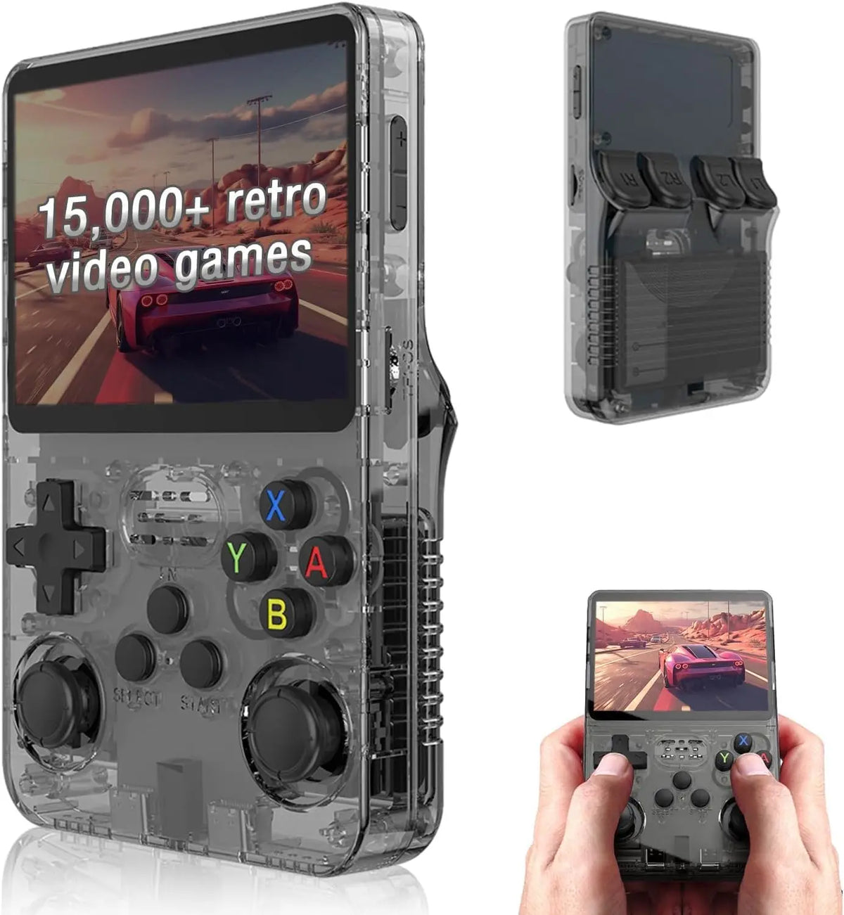 R36S Handheld Retro Game Console Classic ARKOS System 3.5 Inch Portable Video Gaming Console with Single Card for Kids Gift
